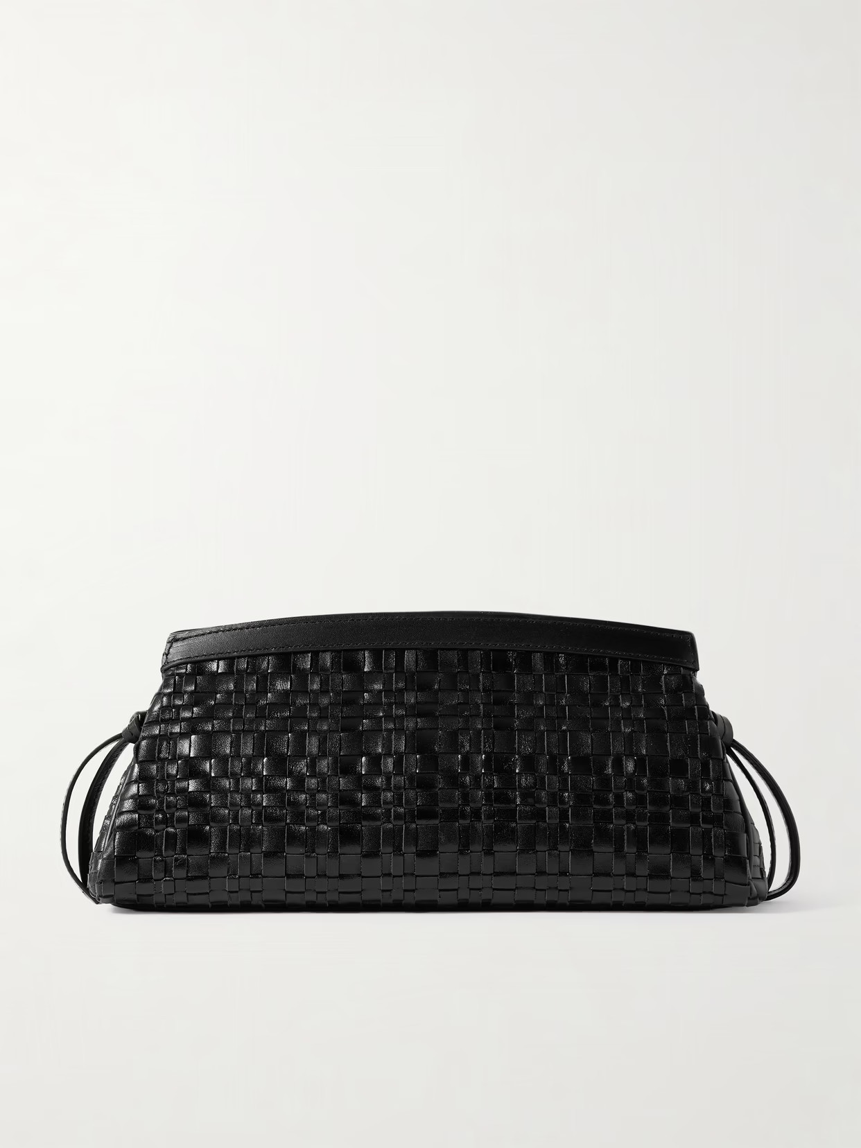 STAUD - Maude Woven Leather Clutch - Black | NET-A-PORTER (US)
