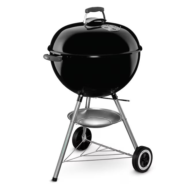 Weber Original Kettle 22-in W Black Kettle Charcoal Grill | Lowe's