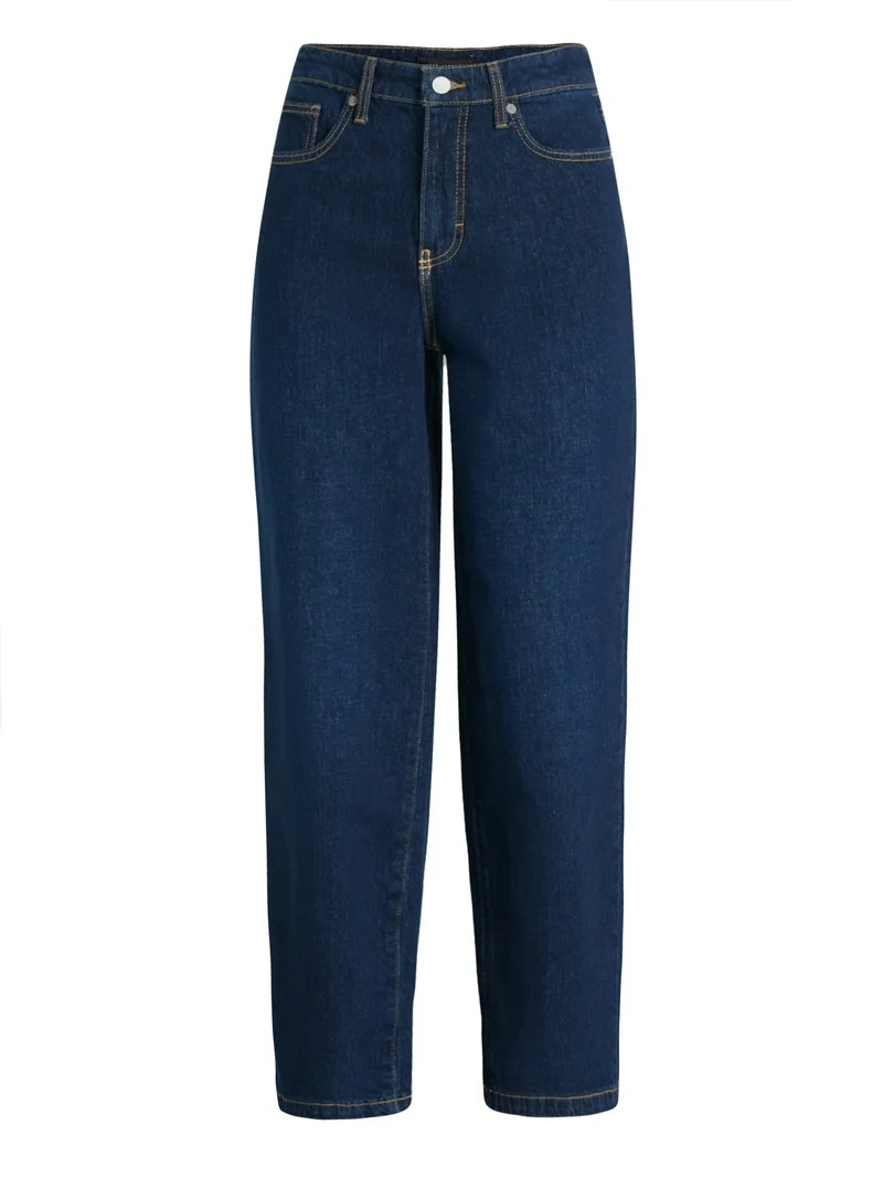 Free Assembly Women's High Rise Ankle Length Straight Jeans, 30" Inseam, Sizes 0-16 | Walmart (US)