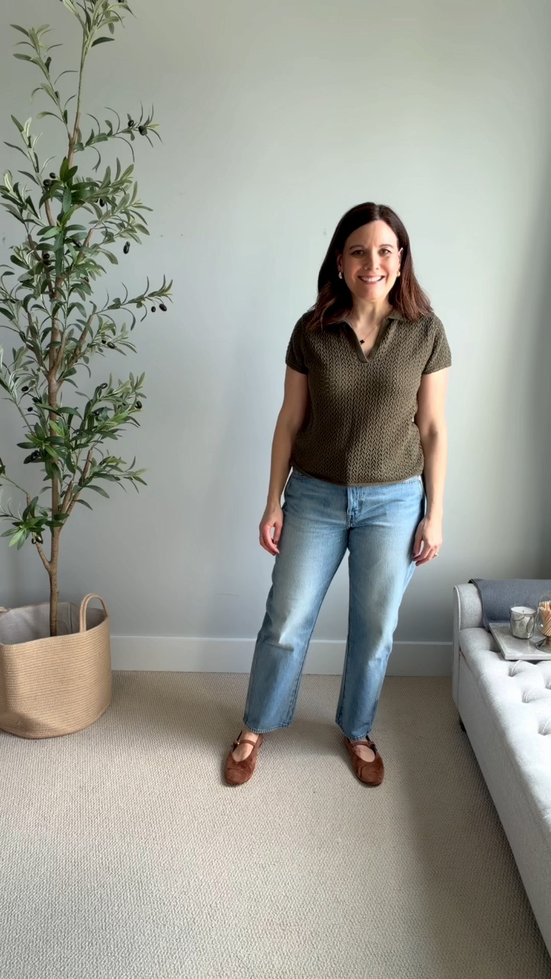 Here is the light wash of midrise boyfriend jeans. 11.5” rise. They are roomy in the midsection. I tested them and they do loosen with wear, and get even looser in the belly. I love how they look like a high quality pair of high cotton denim. I’m planning to try them in a size down. If they fit, I can overlook the button fly. They’re that good.

#LTKOver40 #LTKSaleAlert #LTKMidsize