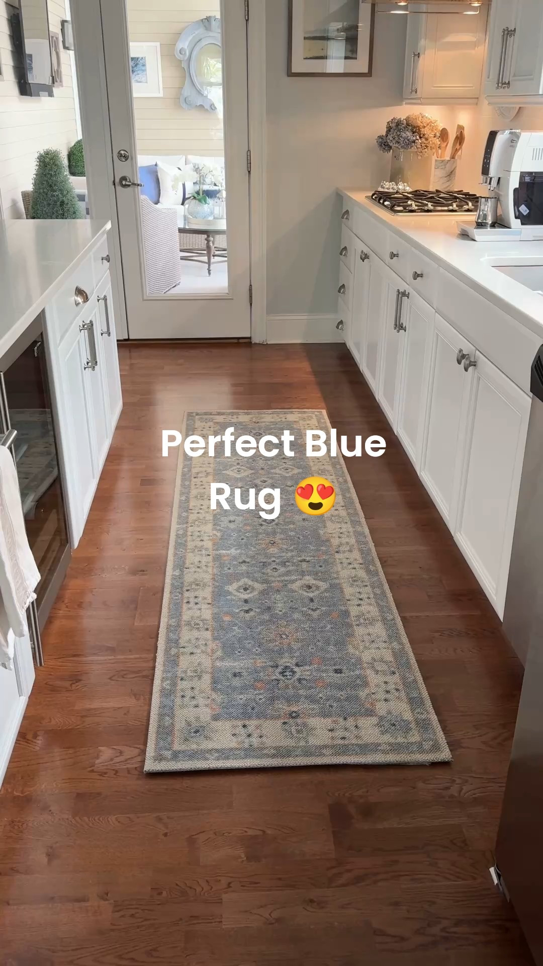Perfect blue kitchen runner. Soft underfoot and beautiful colors. @potterybarn #potterybarn #kichenrunner #bluerug

#LTKHome #LTKWatchNow