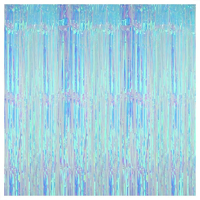 KatchOn, XtraLarge Blue Iridescent Streamers - 3.2x8 Feet, Blue Fringe | Mermaid Birthday Decorat... | Amazon (US)