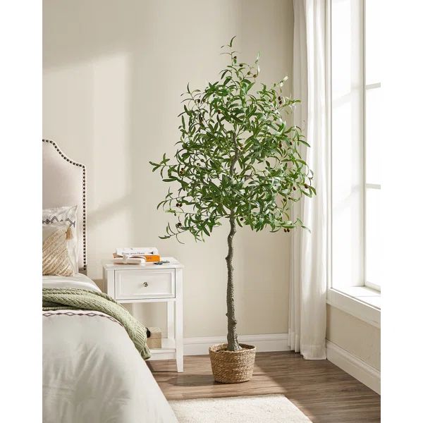 67'' Faux Olive Tree with Planter Basket | Wayfair North America