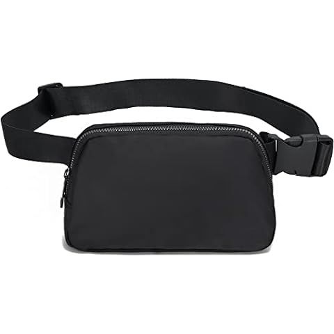 Fanny Packs for Women Men, Unisex Everywhere Belt Bag with Adjustable Strap Small Crossbody Black... | Amazon (US)