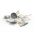 Beautiful 20 Piece Ceramic Non-Stick Cookware Set with Grill Pan, White Icing by Drew Barrymore | Walmart (US)