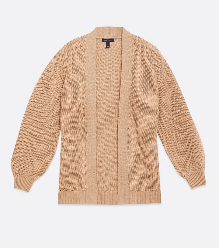 Camel Puff Sleeve Long Cardigan
						
						Add to Saved Items
						Remove from Saved Items | New Look (UK)