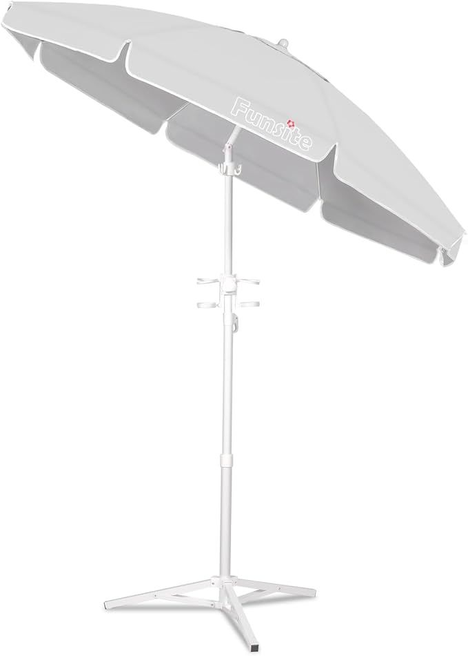 6.5ft Portable Beach Umbrellas for Sand, UV 50+ Beach Umbrella with Heavy Duty Anchor, Protection... | Amazon (US)