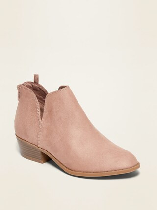 Faux-Suede Cut-Out Booties for Girls | Old Navy (US)