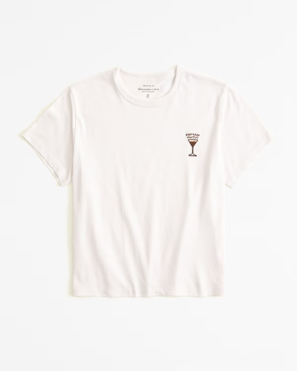 Short-Sleeve Espresso Martini Graphic Skimming Tee | Abercrombie & Fitch (US)