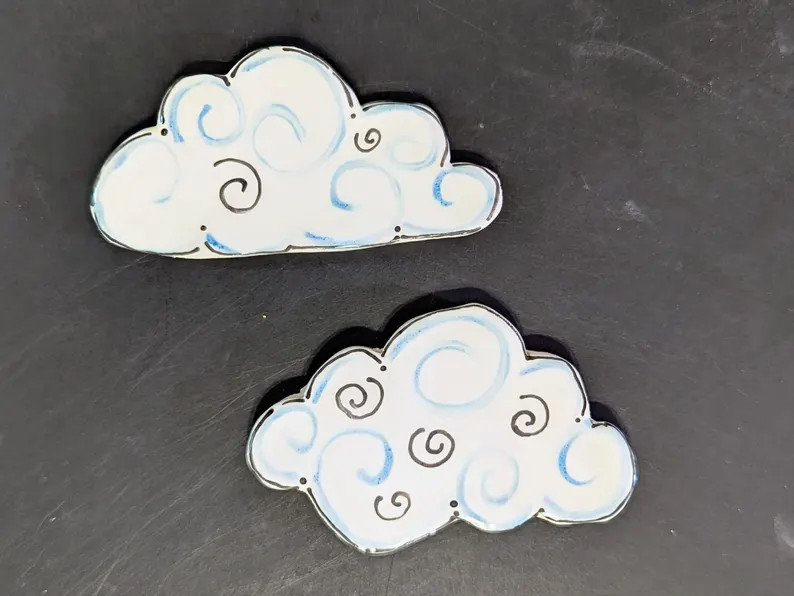 Handmade Ceramic Cloud Shaped Mosaic Tile,glossy Glazed Tile,craft Mosaic Tile,garden Bench Tile,... | Etsy (US)