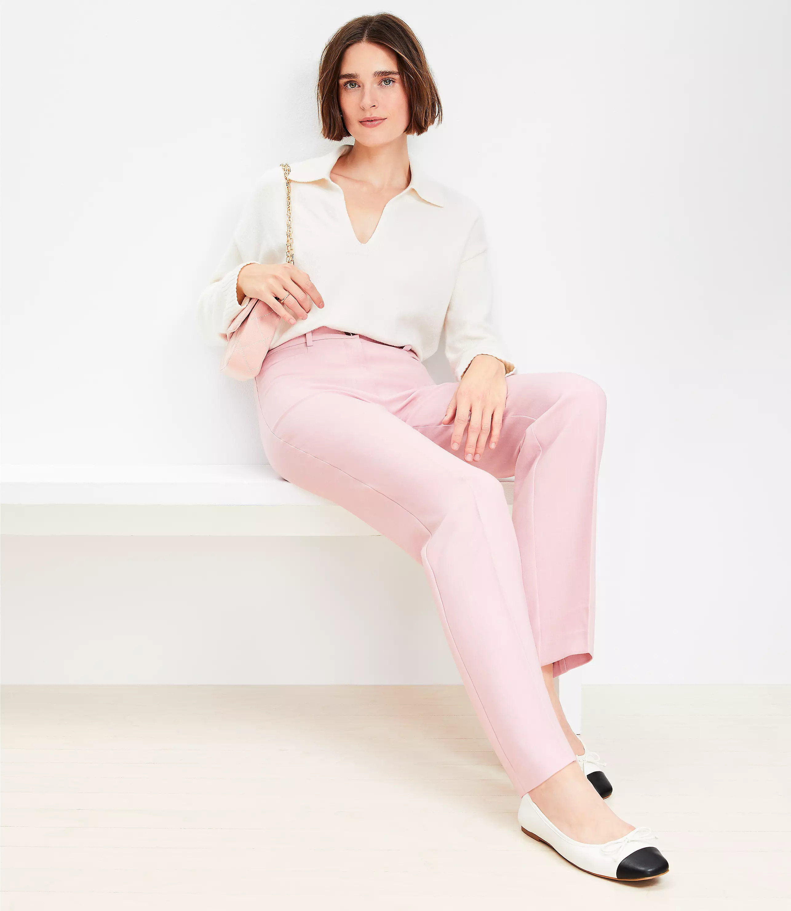 Parker Straight Pants in Melange | LOFT