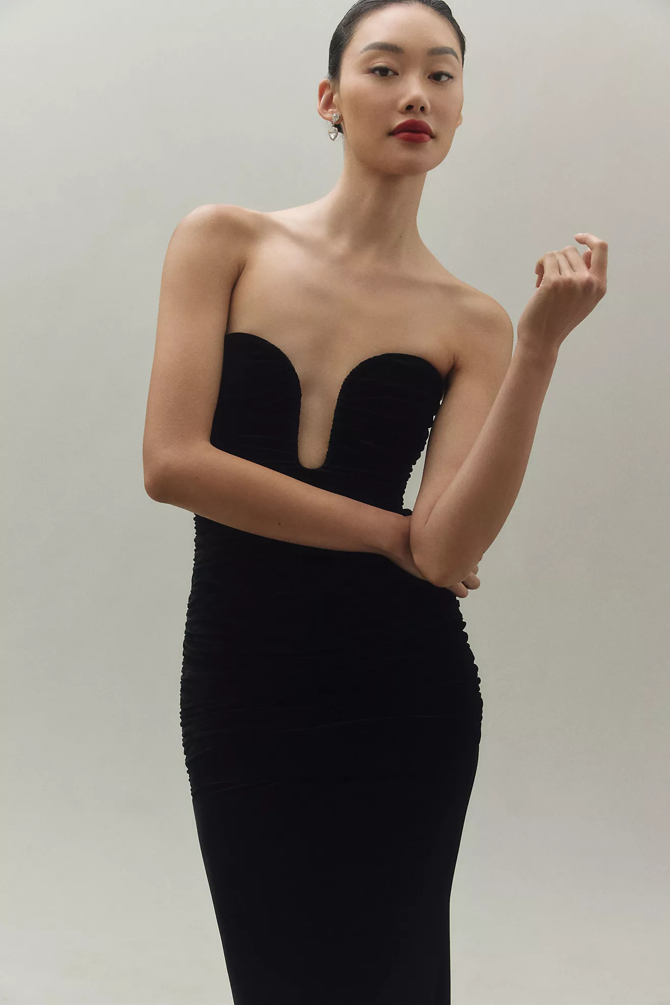 Bardot Elvira Velvet Midi Dress | Anthropologie (US)