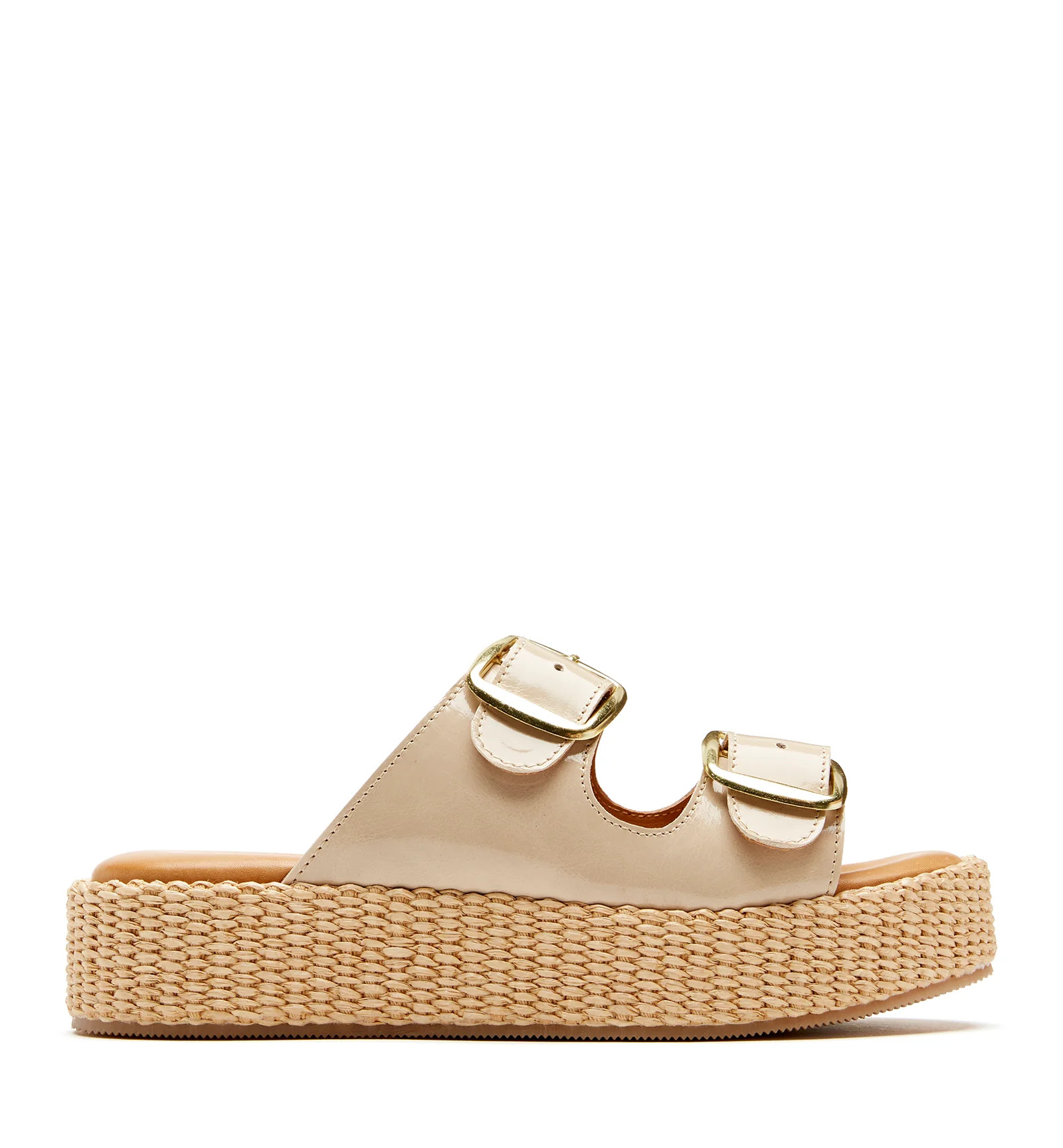 SHEA LEATHER AND RAFFIA SANDAL | La Canadienne