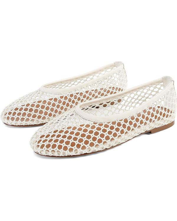 SOVANYOU Mesh Ballet Flats for Women Slip On Round Toe Comfy Casual Office Fishnet Ballerina Flat... | Amazon (US)