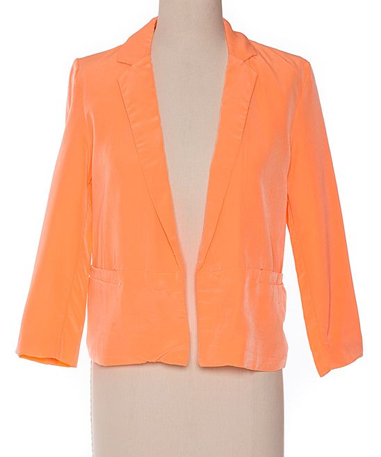Coveted Clothing Women's Blazers ORANGE - Orange Blazer | Zulily