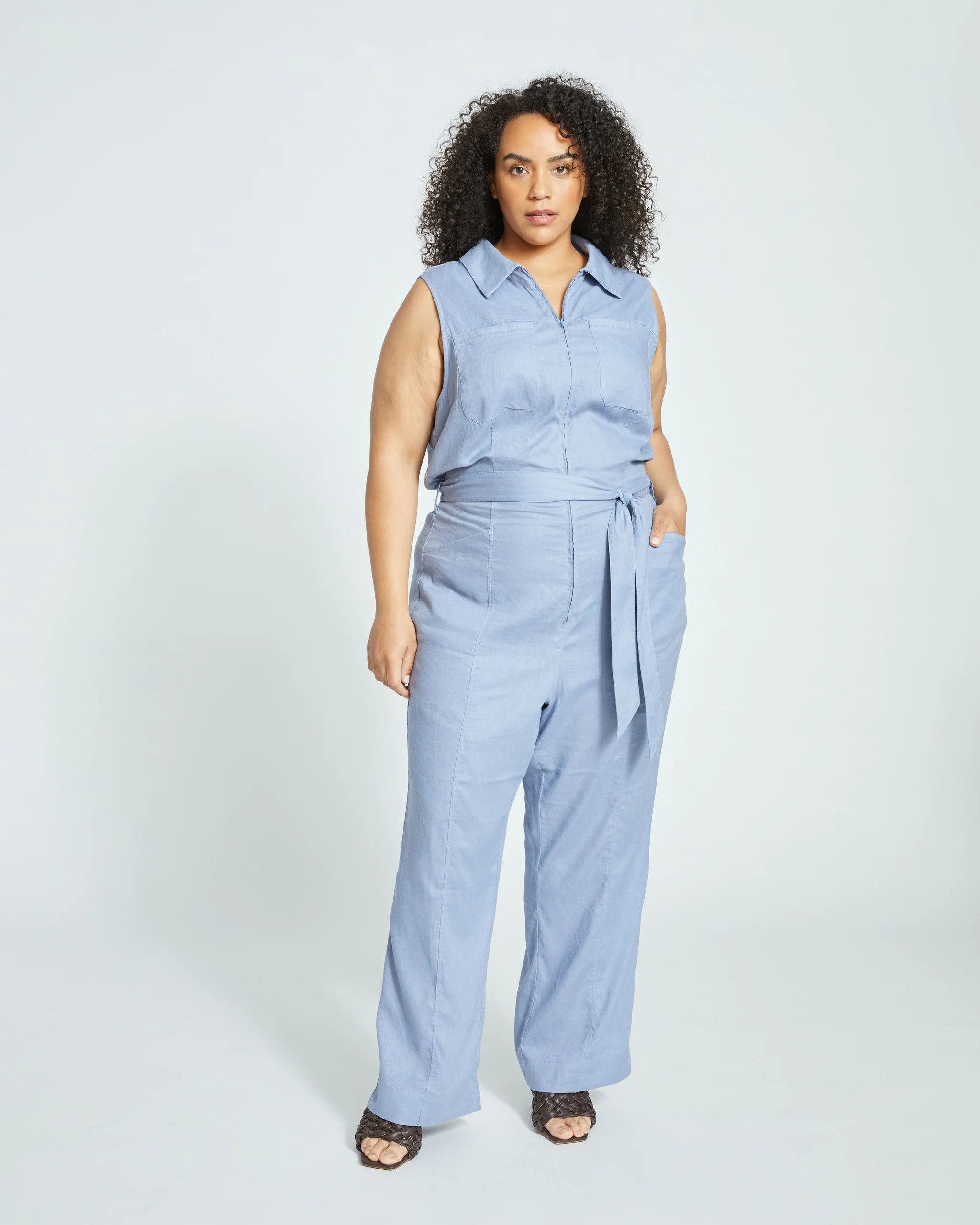 Boardwalk Linen Jumpsuit - Pressed Pansy | Universal Standard