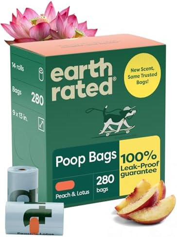 Earth Rated Poop Bags for Dogs, Guaranteed Leak Proof and Extra Thick Waste Bag Refill Rolls, Pea... | Amazon (US)