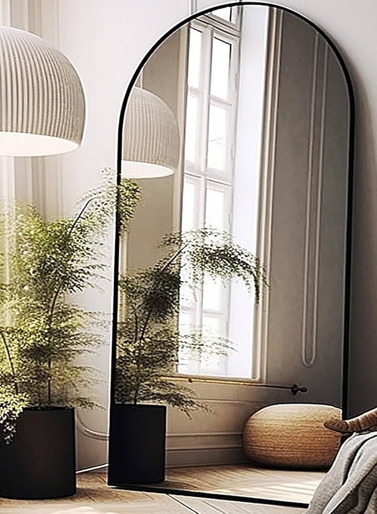 Full Length Mirror, Arched Floor Mirror, 41" x 81" Oversized Full Length Mirror, Freestanding, Fu... | Amazon (US)