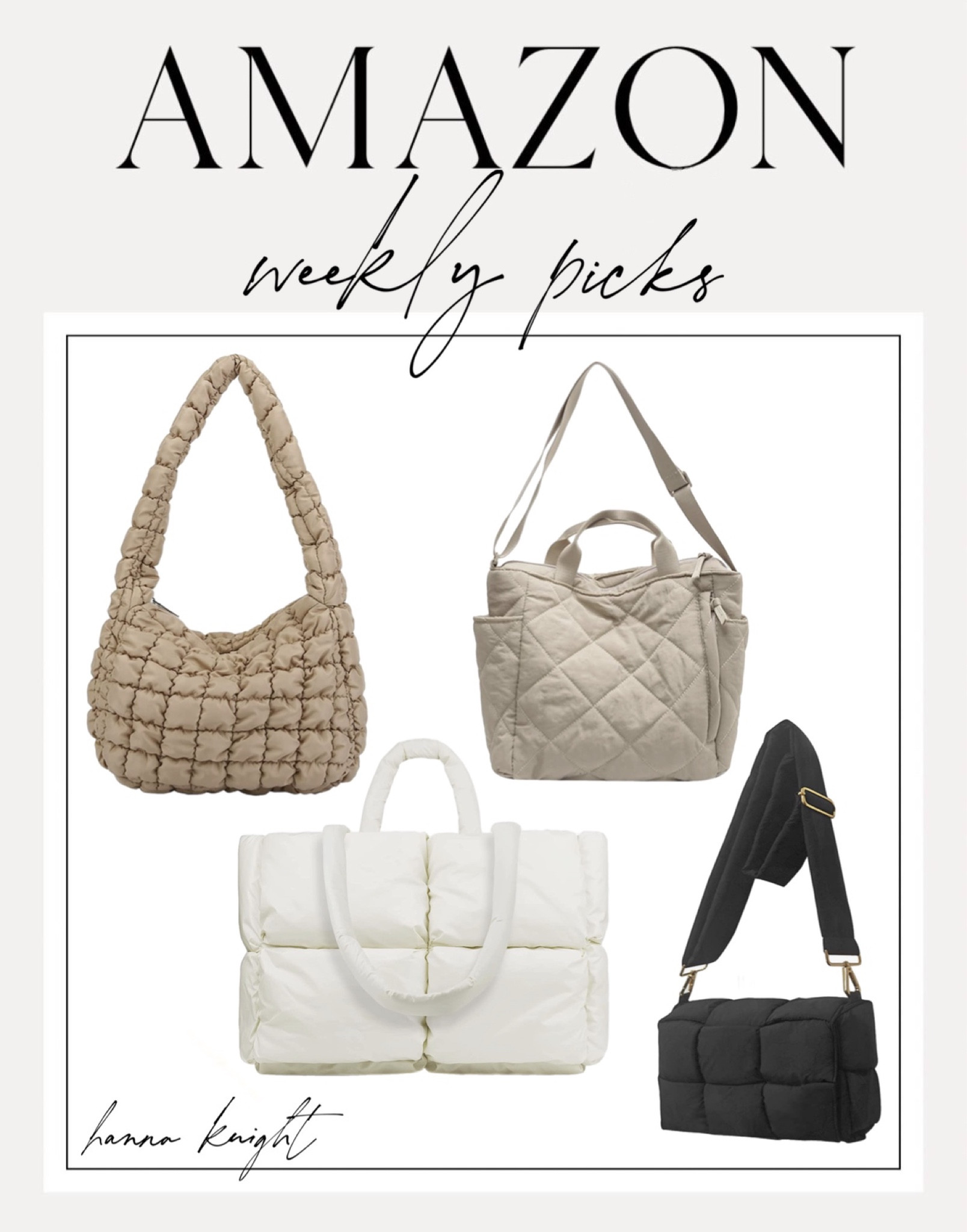 Puffer bags I love from Amazon 

#LTKunder50 #LTKstyletip #LTKitbag