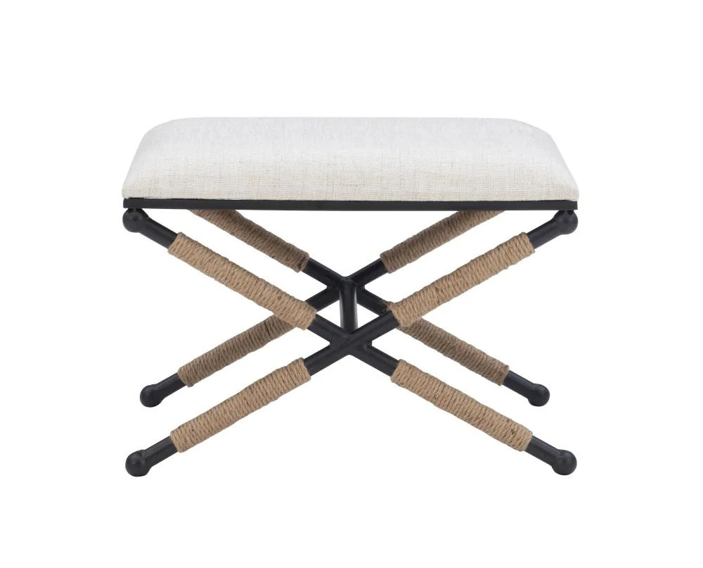 Linon Neutral 17.37-in H Short Upholstered Folding Metal Bar Stool in White | BH166LIN01ASU | Lowe's