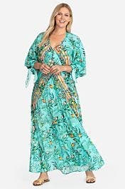 TAINA PANELED MAXI COVER UP-PLUS SIZE | Johnny Was