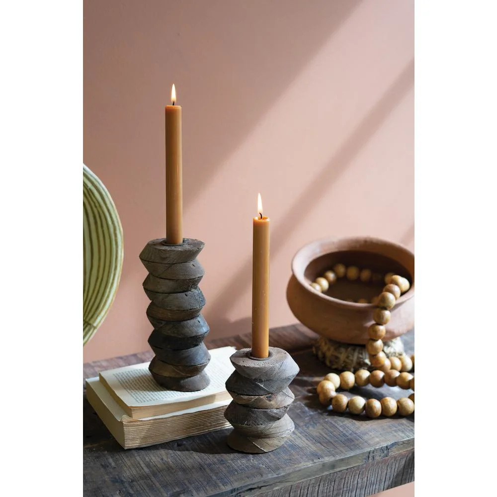 Kalalou Inc Set  2 Re-Purposed Wooden Architectural Taper Candle Stands | Walmart (US)