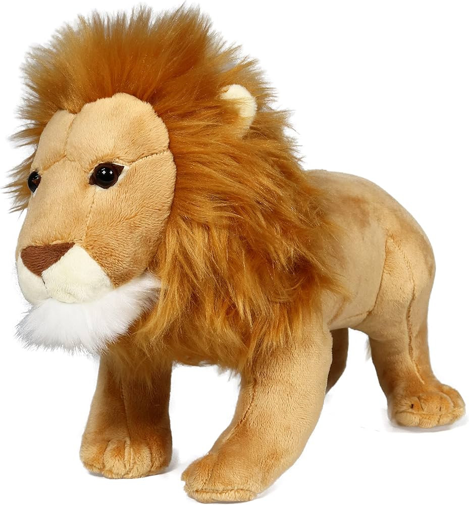 Ice King Bear Lion Stuffed Animal, Lifelike Plush Toy, 12 Inches Length | Amazon (US)