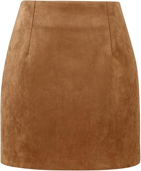 IDEALSANXUN Womens High Waist Plaid Skirt Bodycon Pencil Wool Mini Skirts | Amazon (US)