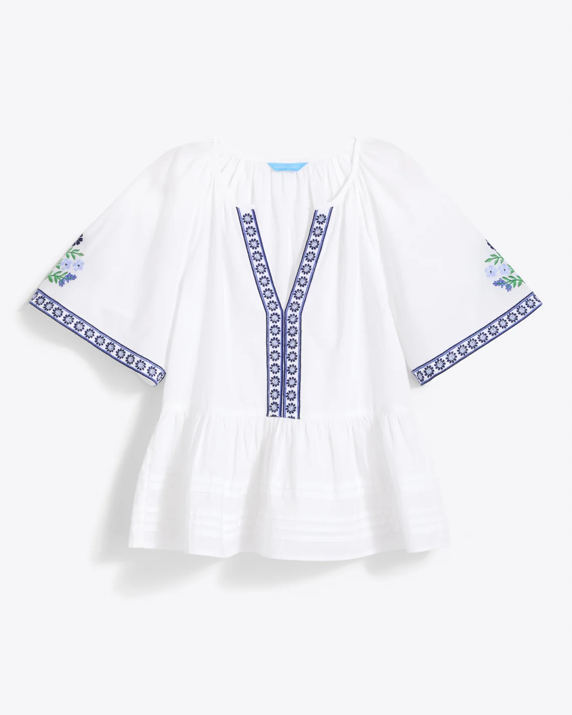 Short Sleeve Top in Floral Embroidery | Draper James (US)