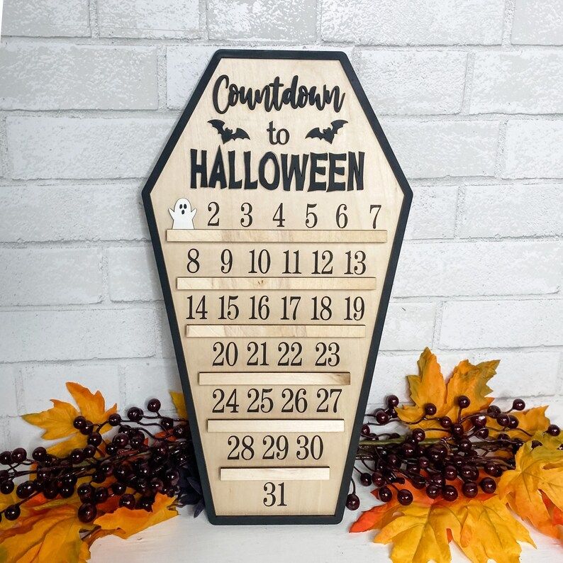 Halloween Countdown Sign  Countdown Calendar Countdown to - Etsy | Etsy (US)