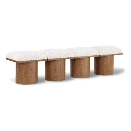 Pemberly Row Modern / Contemporary Cream Boucle Fabric Bench | Walmart (US)
