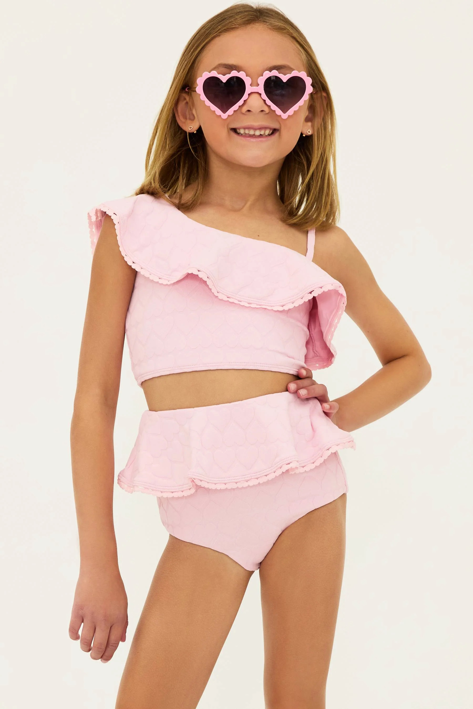 Little Ava & Daisy Set Pink Sands Terry | Girls Swimsuits | Beach Riot | Beach Riot