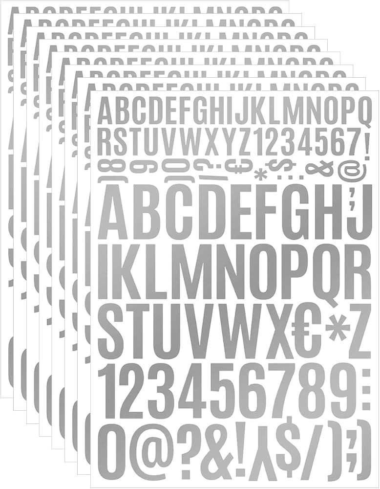 Letter Stickers, 8 Sheets Glitter Alphabet Stickers for DIY Crafts, Greeting Cards, And Posters (... | Amazon (CA)