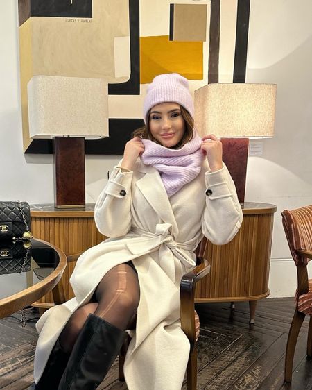 Cosy warm LK bennett scarf hat lilac knitwear winter 

#LTKfindsunder50 #LTKeurope #LTKSeasonal