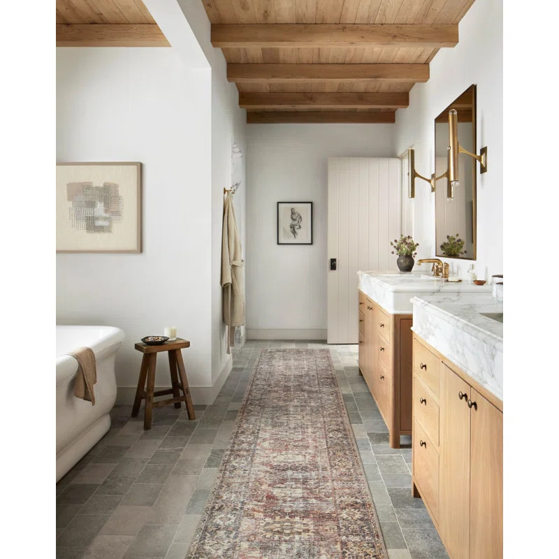 Georgie Oriental Area Rug in Bordeaux/Antique | Wayfair North America