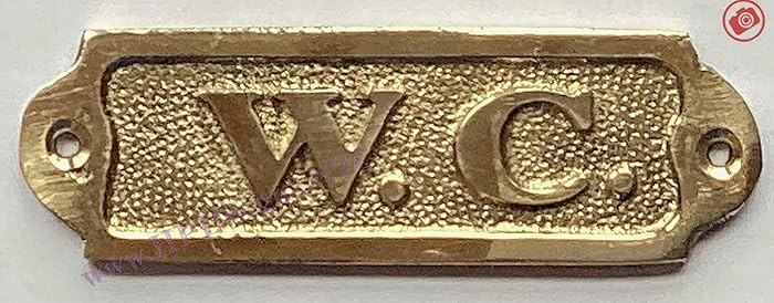 BRASS W.C. DOOR SIGN (BRASS, 3.75 X 1.25 INCH) | Amazon (US)