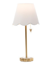 21in Floral Base Scalloped Shade Table Lamp | Marshalls