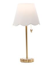 Set Of 2 21in Floral Base Scalloped Shade Table Lamps | Marshalls