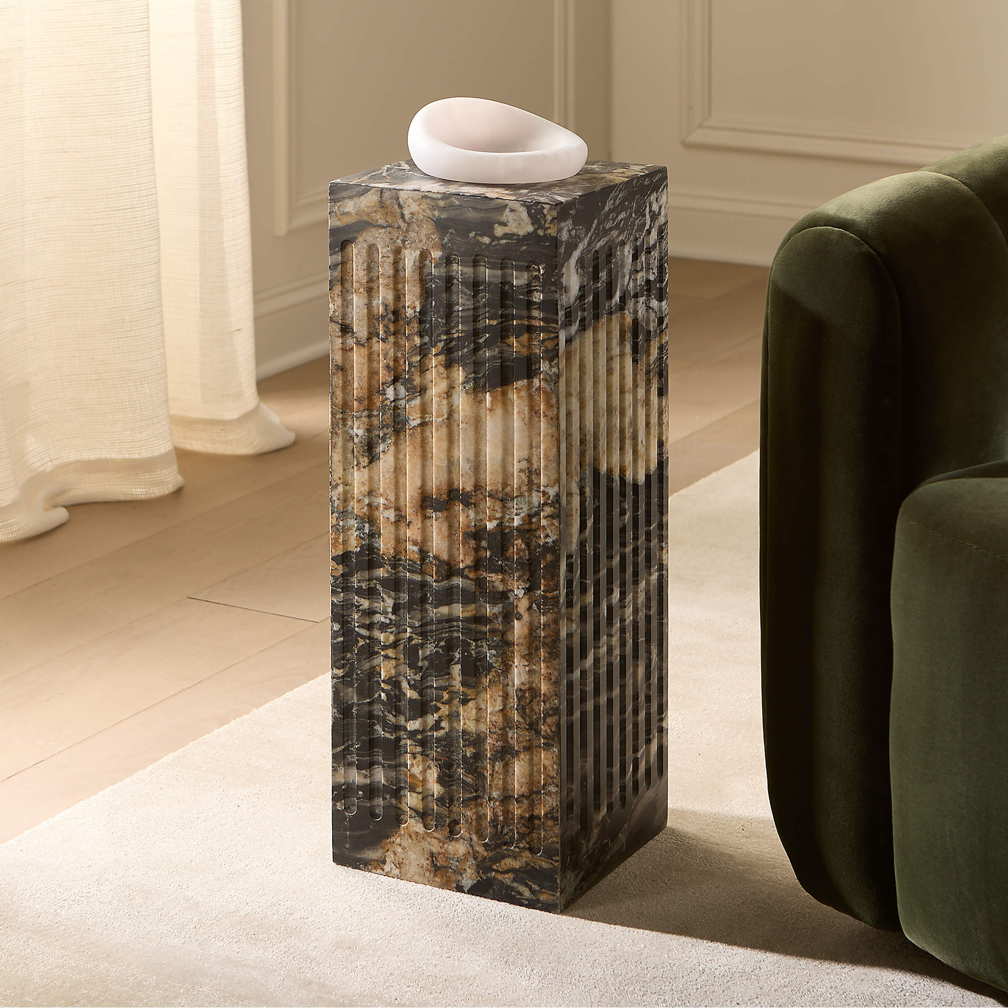 Albi Black Marble Side Table + Reviews | CB2 | CB2