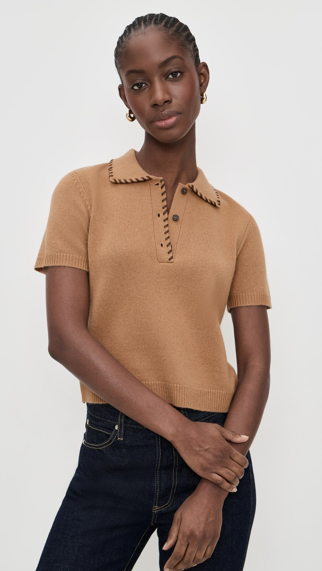 The Leather Stitch Polo | Shopbop