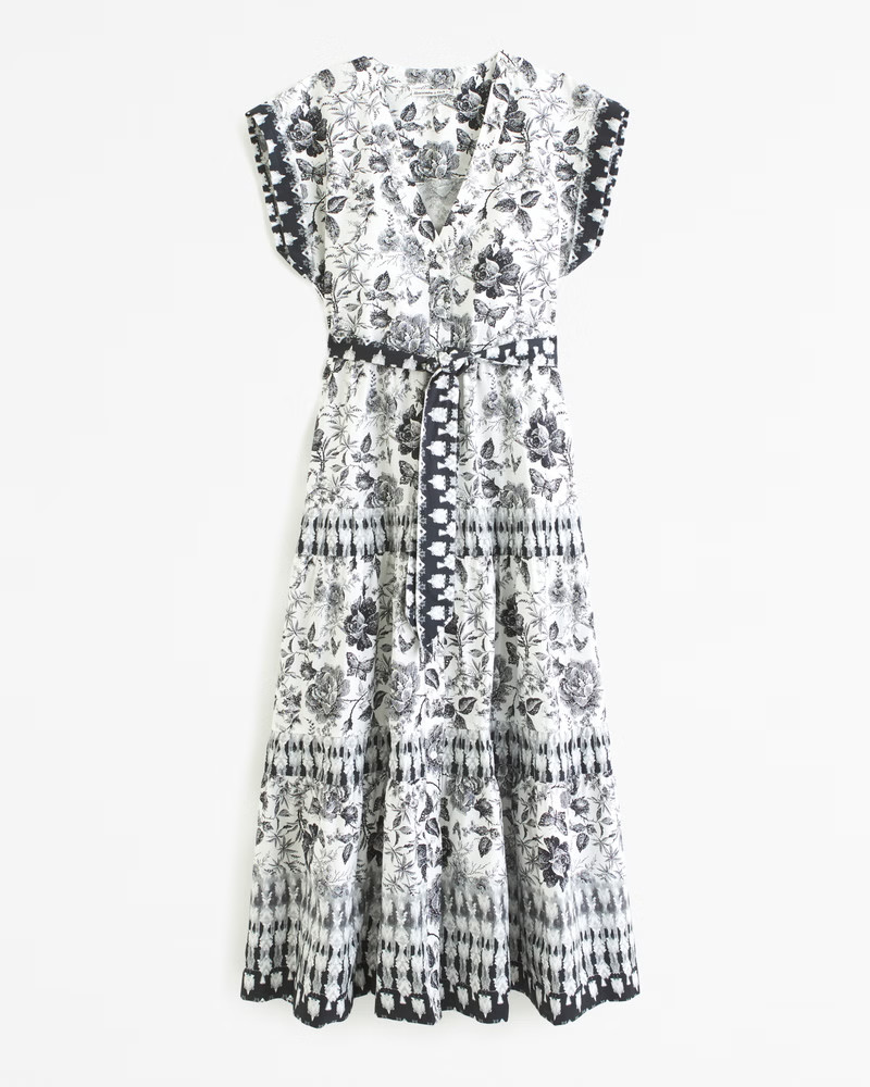 Tie Maxi Dress | Abercrombie & Fitch (US)