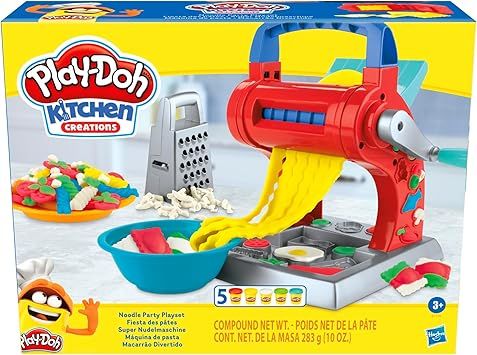 Play-Doh Kitchen Creations Noodle Party Playset for Kids 3 Years and Up with 5 Non-Toxic Colors | Amazon (US)