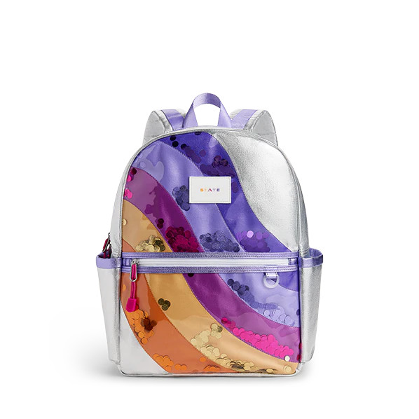 STATE Bags | Kane Double Pocket Backpack Metallic Sequin Wave | STATE Bags