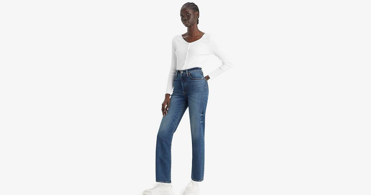 Ribcage Straight Ankle Women's Jeans - Dark Indigo - Worn In | Levi's\u00ae US | Levi's US