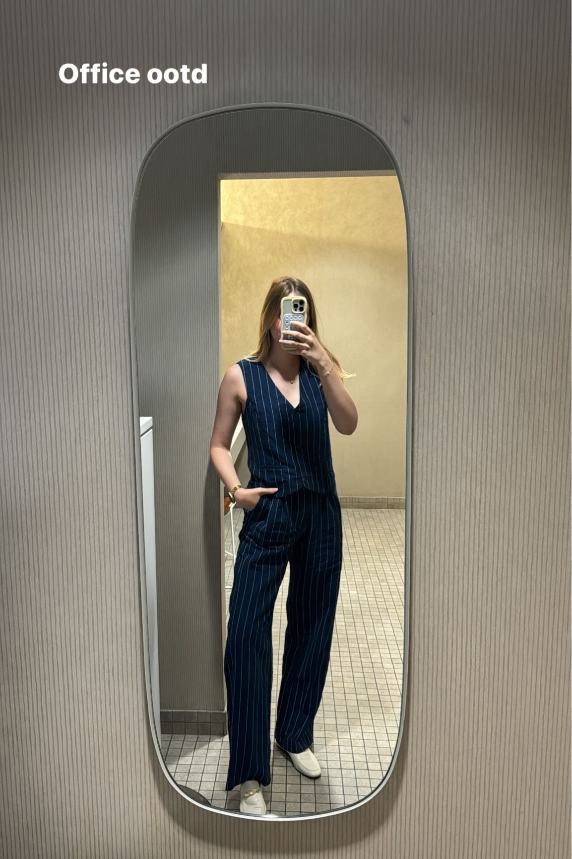 The cutest pinstripe linen set for work! #LTKgap #LTKofficeoutfit #LTKmatchingsets 