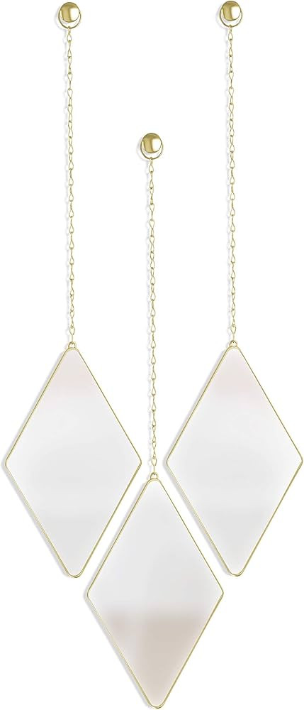 Umbra 358777-221 Dima, Matte Brass, Set of 3, Trio of Decorative Mirrors Apartment Décor/Wall Ar... | Amazon (US)