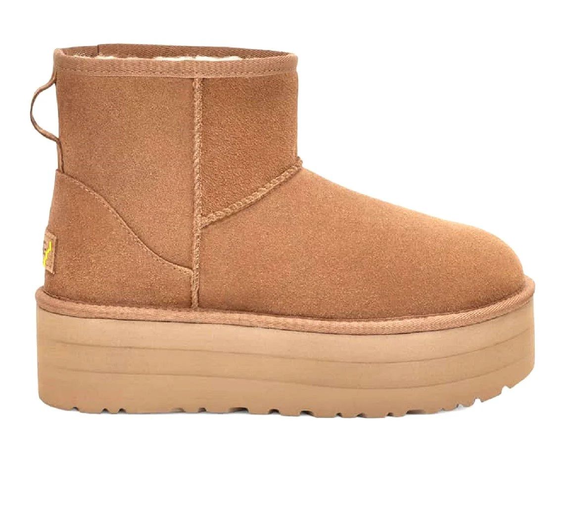 Shoes8teen Platform Mini Boot For Women Short Ankle Boot Fur Fleece Lined Sneakers SOPH Tan 8 | Walmart (US)