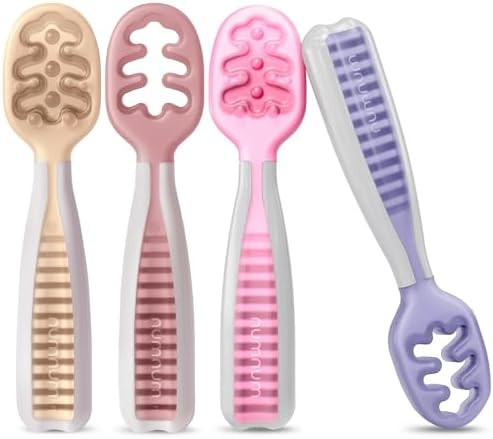 NumNum Baby Spoons Set, Baby Essentials Pre-Spoon GOOtensils for 6+ Months, First Stage Self-Feed... | Amazon (US)