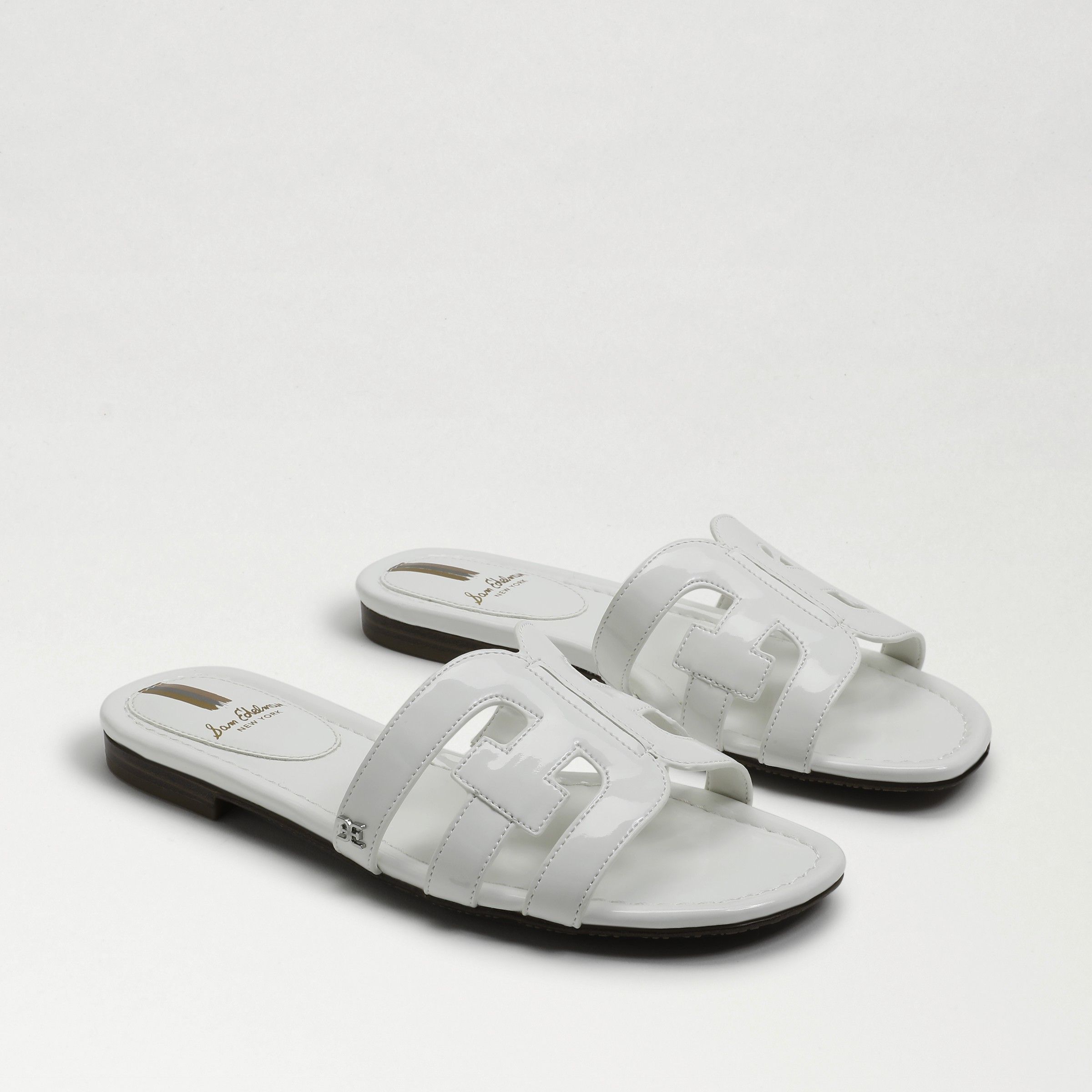 Sam Edelman Bay Slide Sandal Bright White Patent | Sam Edelman