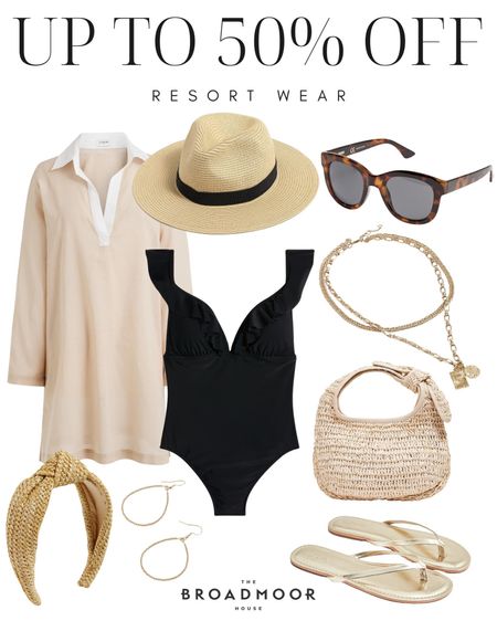 Vacation outfit, swimsuit, resort wear, spring outfit, summer outfit, coverup, beach bag, sunglasses, sandals

#LTKsalealert #LTKswim #LTKSeasonal